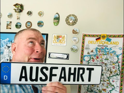 Part of a video titled How To Say “Exit" In German - Ausfahrt - YouTube