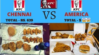 KFC CHENNAI Vs KFC AMERICA - Food and Price Comparison in Tamil