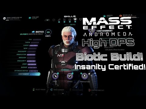 Mass Effect Andromeda: God Mode HIGH DPS Biotic Build!!! - Insanity Certified!