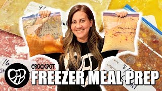 EASY CROCKPOT FREEZER MEALS | CHICKEN CROCKPOT SLOW COOKER RECIPES | Cook with Me