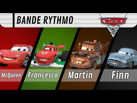 Bande Rythmo à quatre - Cars 2 (McQueen, Francesco, Martin et Finn)