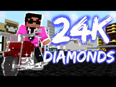 CatsCraft - ♫ 24k Magic Diamonds ♫ Minecraft Bruno Mars Parody FULL VIDEO pop HIP HOP lyrics CatsCraft