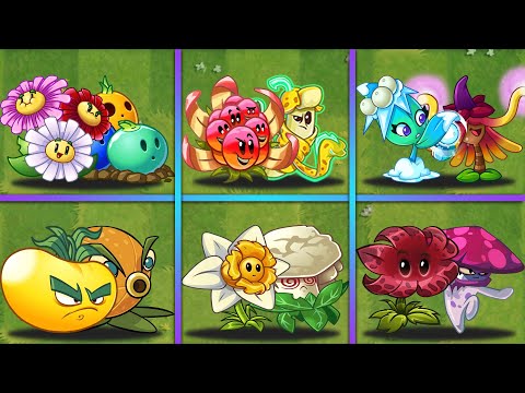 6 PAIR COLORFUL Team Plants Battlez - Who Will Win? - PvZ 2 Team Plants