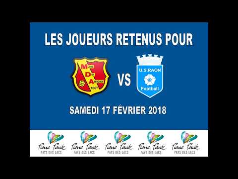 LES JOUEURS RETENUS POUR M.D.A.CHASSELAY - U.S.RAON