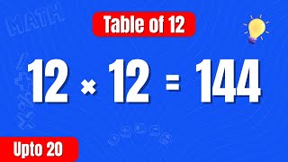 Master the Table of 12 (Upto 20)