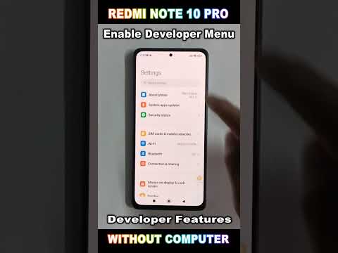 How to Open Developer Options on Redmi Note 10 Pro - Enable Developer Menu | Developer Features