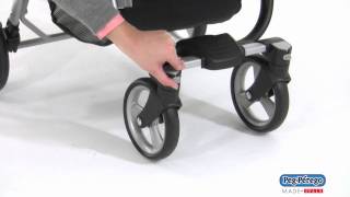 2011 Stroller - Peg Perego Vela Easy Drive - How to Lock Front Swivel Wheels into Place