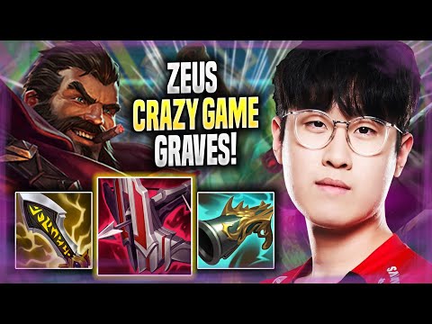 ZEUS CRAZY GAME WITH GRAVES! - T1 Zeus Plays Graves TOP vs Tryndamere! | Season 2022