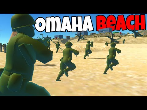 Epic GREEN ARMY MEN Omaha Beach D-DAY Invasion! - Ravenfield: Battle Simulator Mod
