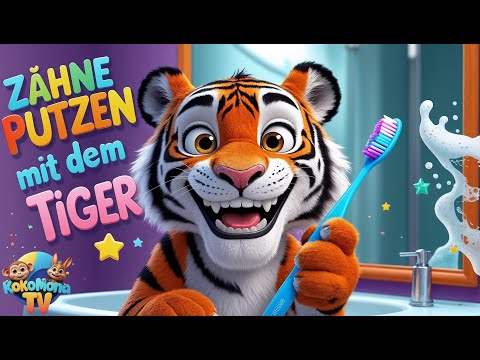 Zähneputzen mit dem Tiger  – Der lustige Zahnputz-Song🐯🦷 | Kinderlieder