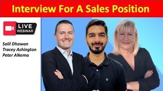 Interview For A Sales Position: Live Webinar With Tracey, Salil & Peter - Get The Sales Job You Want