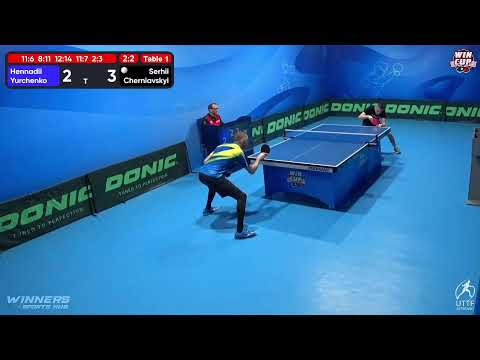 12:30 Hennadii Yurchenko 2 - 3 Serhii Cherniavskyi West 1 WIN CUP 27.11.2022 | TABLE TENNIS WINCUP