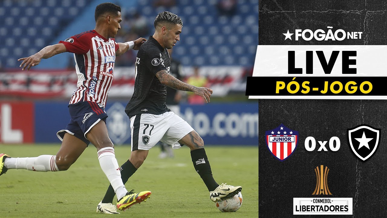 LIVE | Pós-jogo e repercussão do empate do Botafogo com o Junior Barranquilla na Colômbia