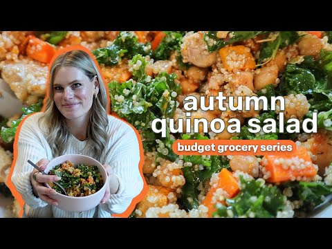 Sheet Pan Autumn Quinoa Salad with Shallot Vinaigrette | Turning $50 into 20 Meals
