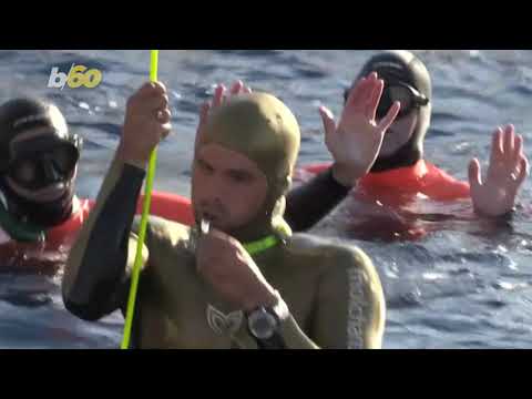 Freediving Competition Showcases Divers Going Down Hundreds of Feet Without Taking a Breath!