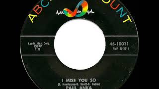 1959 HITS ARCHIVE: I Miss You So - Paul Anka