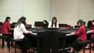 Rimsky-Korsakov: The Flight of the Bumblebee - 5 Pianos 10 Hands Piano Ensemble
