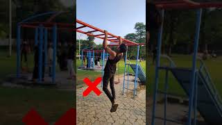 Pull-up Mistake 🙅 #pullups #junedfitness