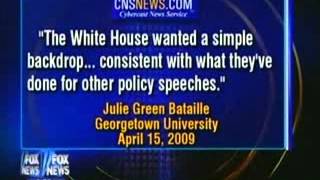 Obama censors another religious school. 4.16.2009