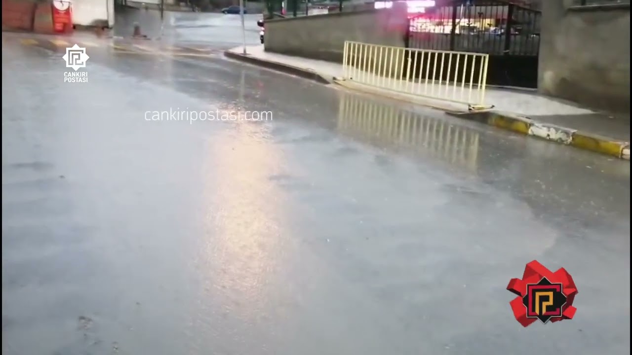 Çankırı'da Sağanak Yağış Etkili Oldu