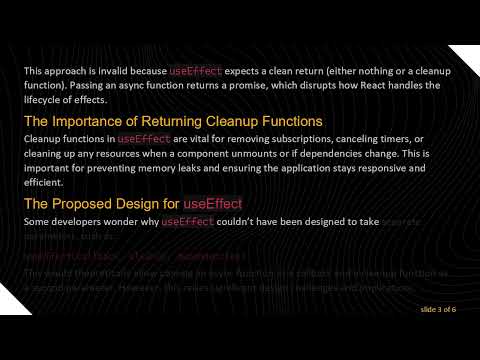 Understanding useEffect: Why Async Callbacks and Cleanup Functions Work the Way They Do in React