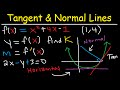 How To Find The Equation Of A Horizontal Tangent Line And Normal Line