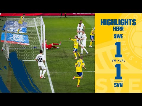 Highlights Sverige – Slovenien 1-1 | Delad pott i VM-kvalet