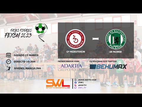 CP Paideuterion Vs CD UB Pacense | Fase Final Juvenil Masculina | 11/03/2023