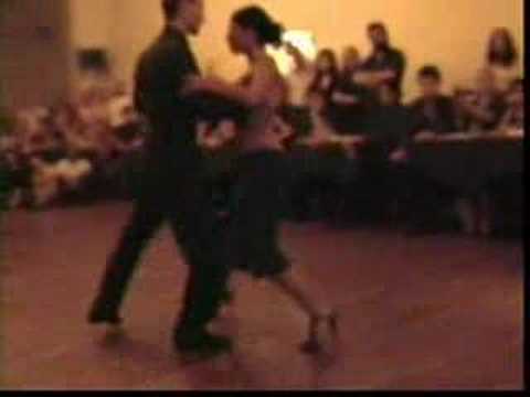  Javier Rodriguez  and  Geraldine Rojas  are  dancing  to  the  tango  "  Loca  "