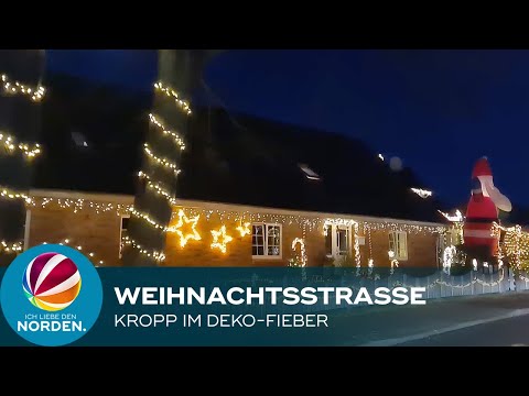 Eine Straße im Deko-Fieber: Norderstraße in Kropp wird zur Weihnachtsstraße