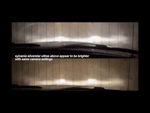 Sylvania Silverstar Ultra vs OEM Headlight Comparison Video ✔