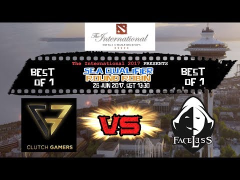 Clutch Gamers vs Team Faceless The International 2017 Southeast Asia Qualifier