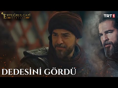 Osman rüyasında gördüğü Süleyman Şah'ı, Ertuğrul Gazi'ye anlatıyor
