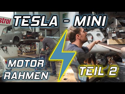 TESLA MOTOR IM MINI?! TEIL 3 | Motorrahmen für den 300 PS MINI | ESDI EV