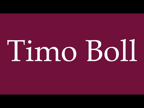 How to Pronounce ''Timo Boll'' Correctly in German