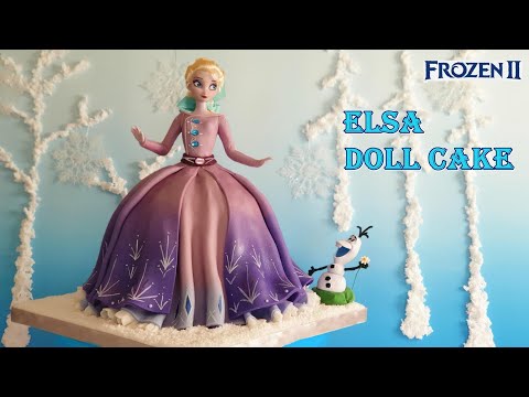 [FROZREN2 elsa dollcake] how to make disney princess cake/homemade  cakes/disney birthday cake