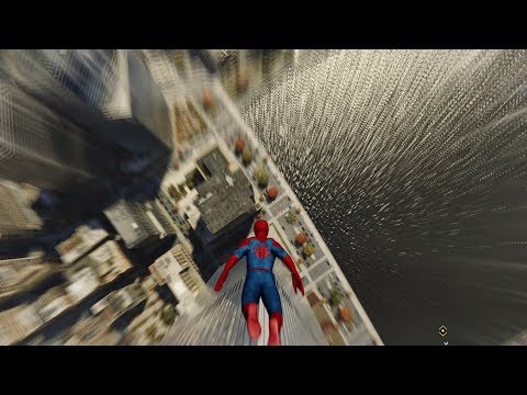Marvel's Spider Man - Free Fall From Tallest Building (With Swing)