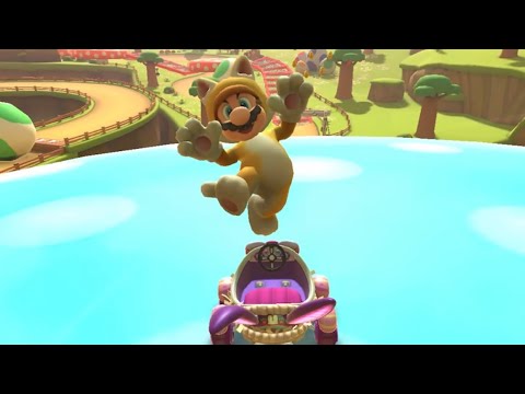 Mario Kart Tour: Cat Mario Gameplay (#20) - N64 Yoshi Valley T (2 items, Funky Kong Cup)