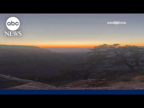 A quiet moment at the Grand Canyon with David Muir as the sun sets
