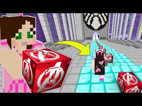 PopularMMOs Pat and Jen Minecraft  THE AVENGERS LUCKY BLOCK RACE   Lucky Block Mod   Modded Mini Gam