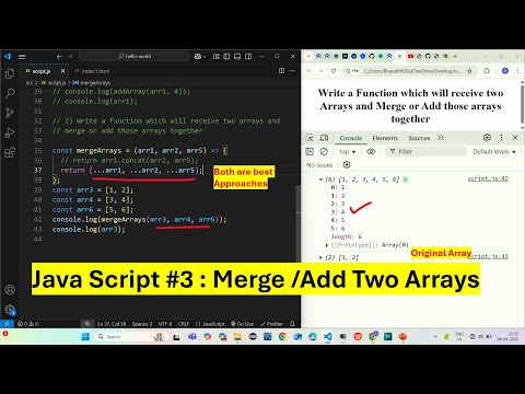 How To Merge Two Arrays In Javascript Javascript Coding Javascriptinterview Javascriptdev