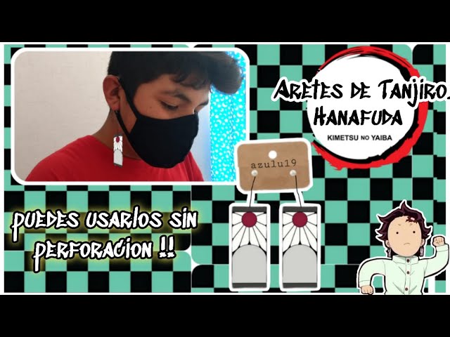 Vídeo relacionado con CoolChange Dos aretes Hanafuda de Tanjiro Kamado con Clip para los Fans de D. Slayer
