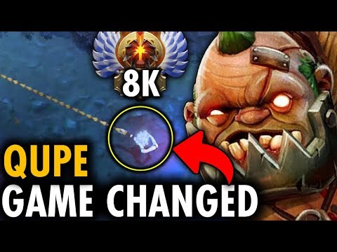 8K MMR EPIC GAME QUPE PUDGE!! GAME CHANGED WITH DOUBLE DAMAGE RUNE | GENIUS PUDGE