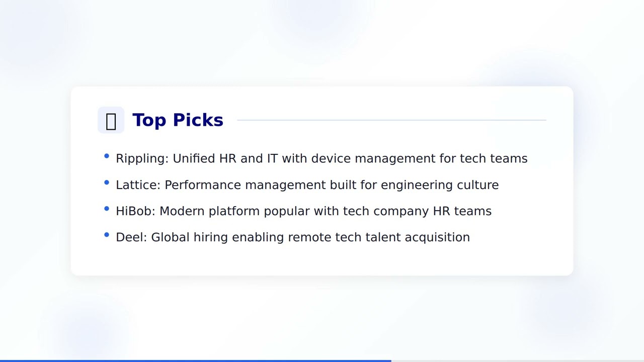 Best HR Software for Tech Companies