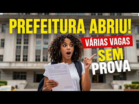 SEM PROVA! Prefeitura de Buritinópolis abre vagas imediatas