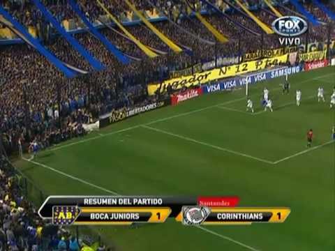 Boca Juniors (1) vs (1) Corinthians - Copa Libertaores 2012 (Resumil-Final-Ida)