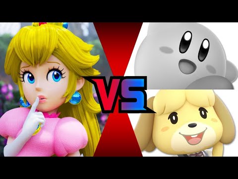 SSBU - Peach (me) vs Fake Kirby & Fake Isabelle