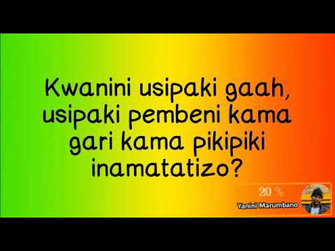 Twenty Percent - Yanini Marumbano (Lyrics)
