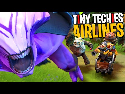 The Tiny Techies Airlines - DotA 2 Funny Moments