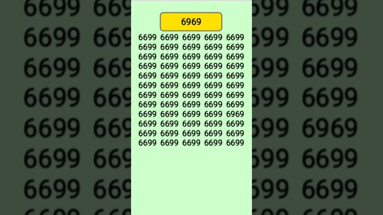 #shortsfeed #iqtest  #find 6969 #shorts #shortsviral #quiz #puzzle #shortvideos #easy maths #mind